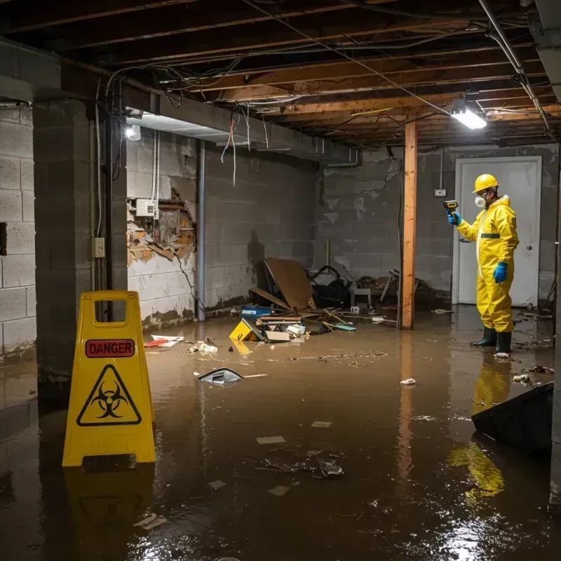 Flooded Basement Electrical Hazard in Oak Bluffs, MA Property